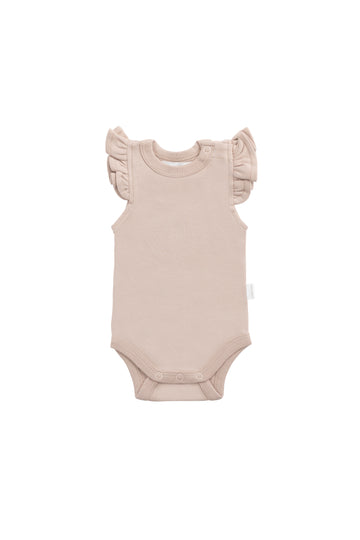 Organic Cotton Maddie Bodysuit - Blushing Berry Childrens Bodysuit from Jamie Kay Australia