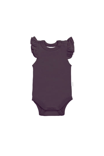 Organic Cotton Maddie Bodysuit - Sugar Plum Childrens Bodysuit from Jamie Kay Australia