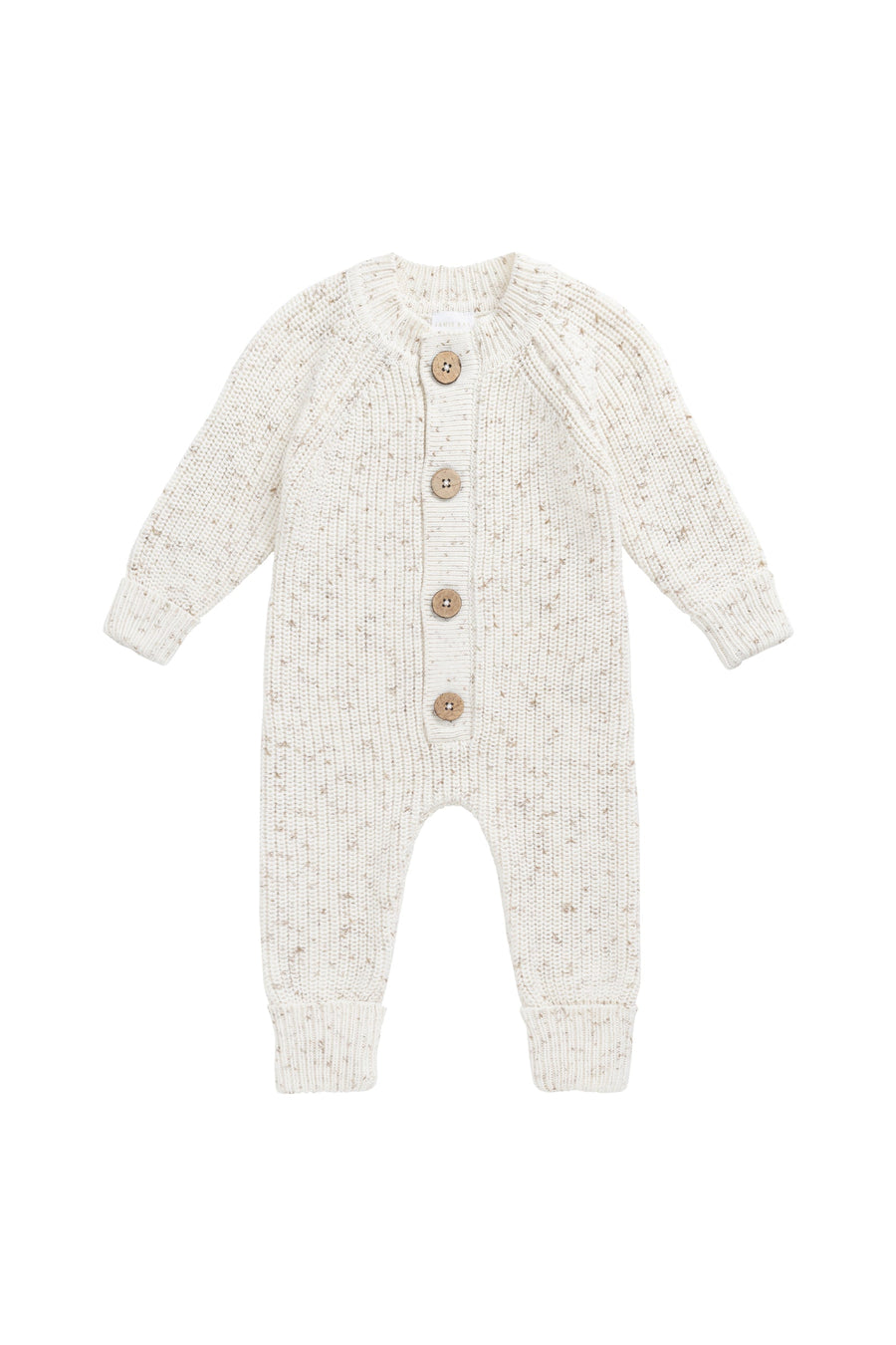 Alfie Knitted Onepiece - Oatmeal Hay Fleck Childrens Onepiece from Jamie Kay Australia