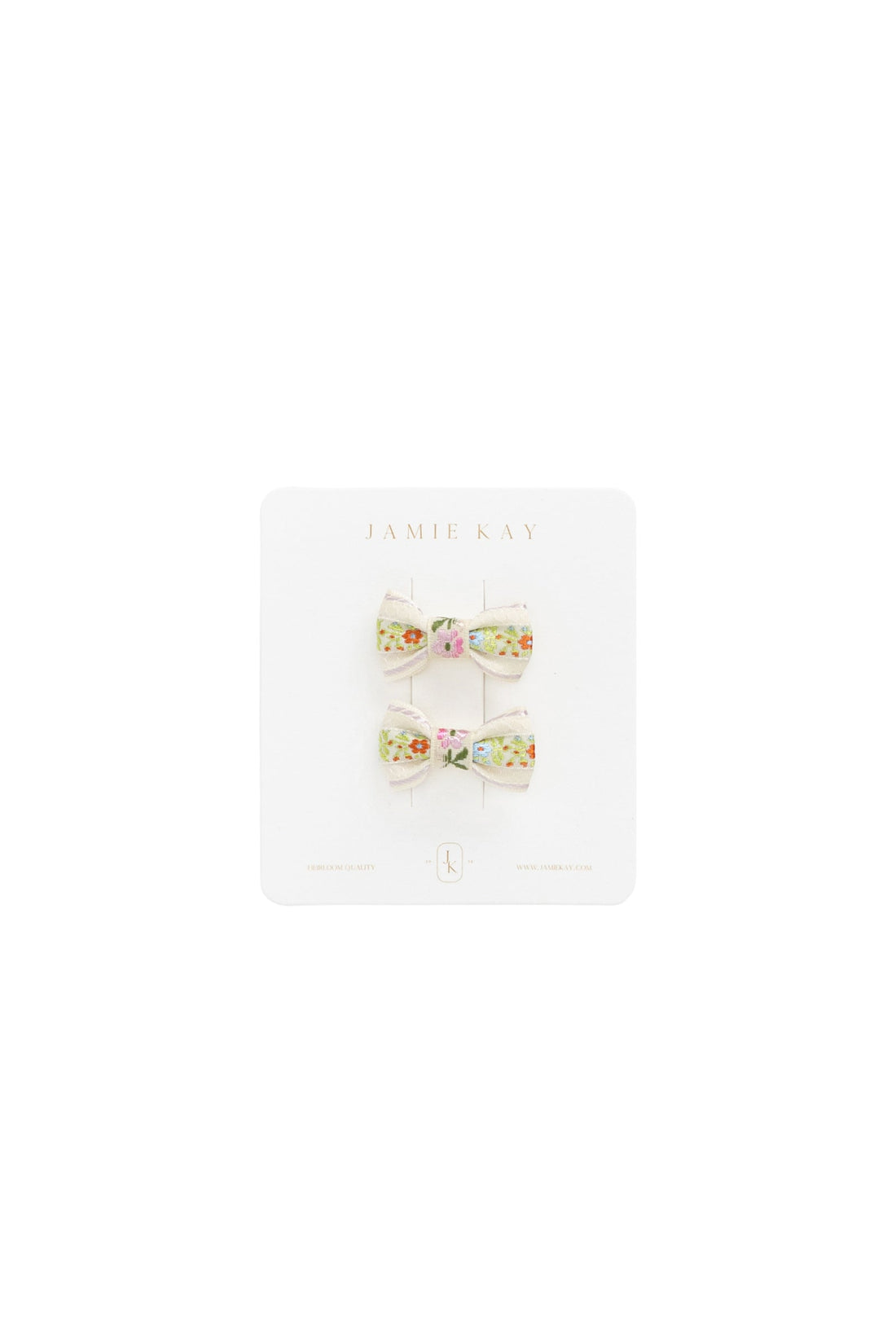 Julia Hair Clip Set - Pink Floral Childrens Clip Set from Jamie Kay Australia
