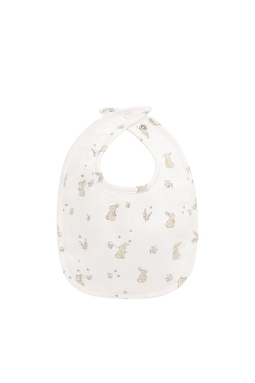 Organic Cotton Bib - Lapin Jardin Childrens Bib from Jamie Kay Australia