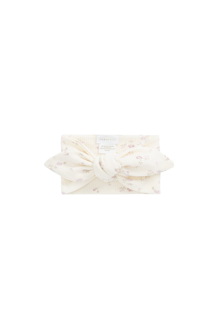 Organic Cotton Fine Rib Headband - Caroline Egret Childrens Headband from Jamie Kay Australia