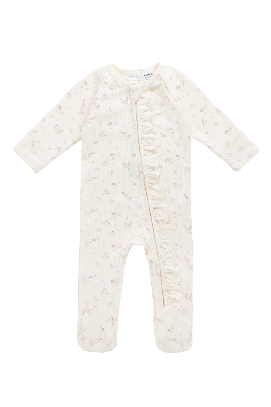 Organic Cotton Fine Rib Melanie Onepiece - Caroline Egret Childrens Onepiece from Jamie Kay Australia