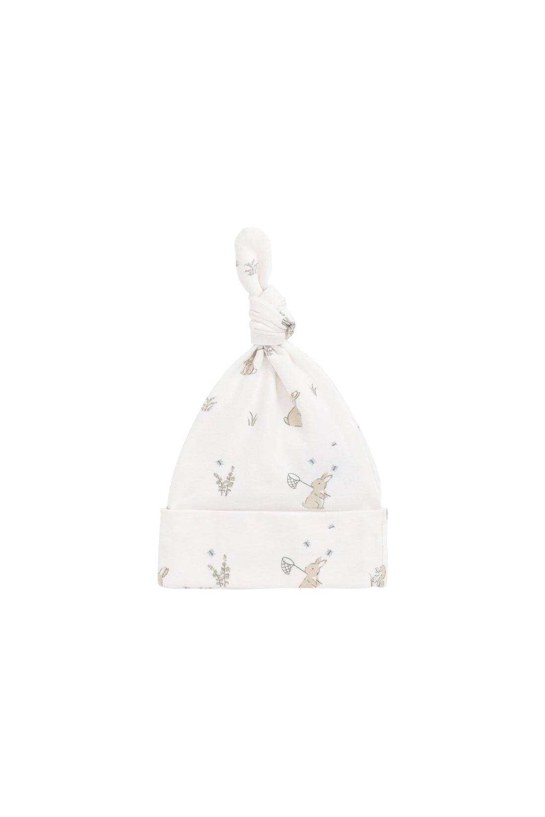 Organic Cotton Knot Beanie - Lapin Jardin Childrens Hat from Jamie Kay Australia