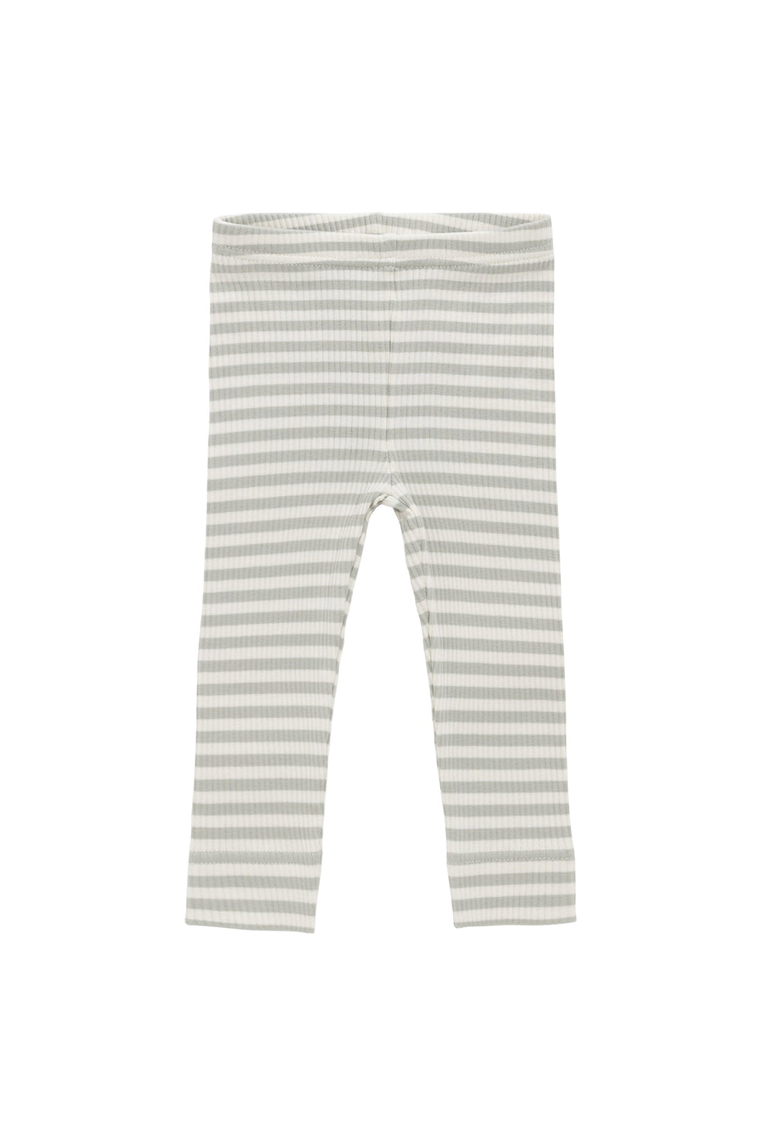 Organic Cotton Modal Legging - Slim Stripe Raindance/Cloud Childrens Legging from Jamie Kay Australia