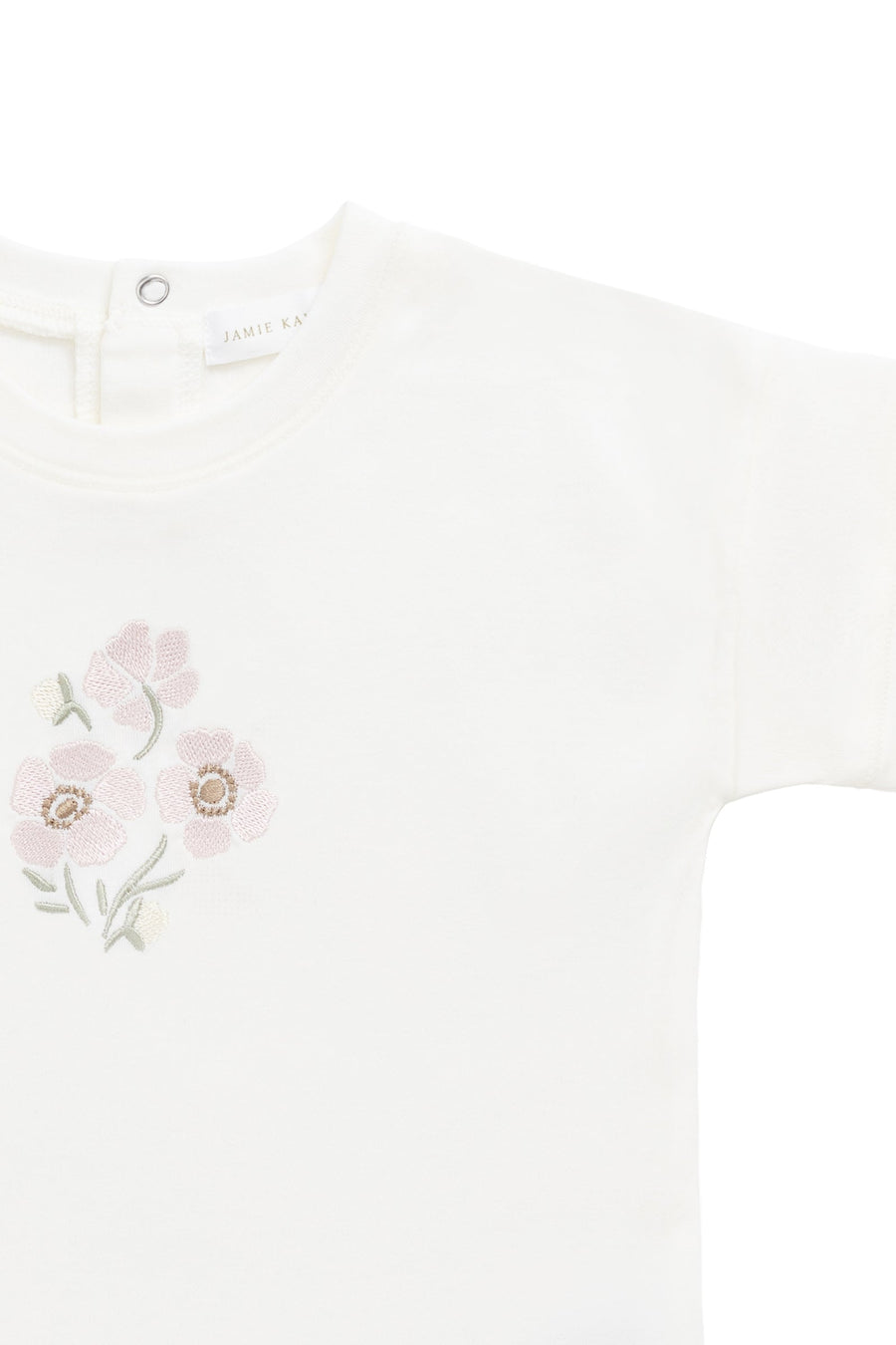 Pima Cotton Mimi Top - Parchment Penelope Rose Quartz Childrens Top from Jamie Kay Australia