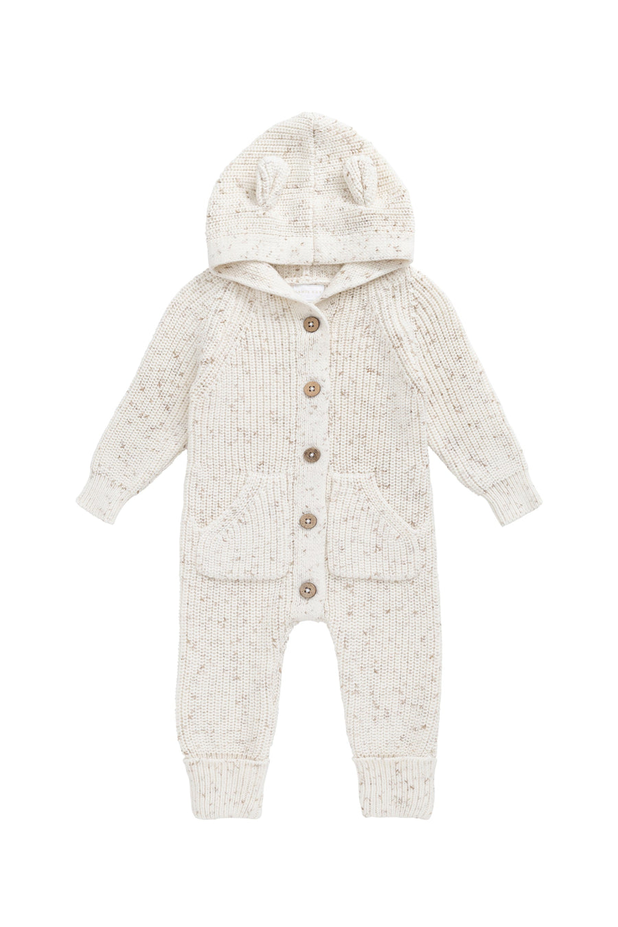 Bear Knit Onepiece - Pistachio Fleck Childrens Onepiece from Jamie Kay Australia