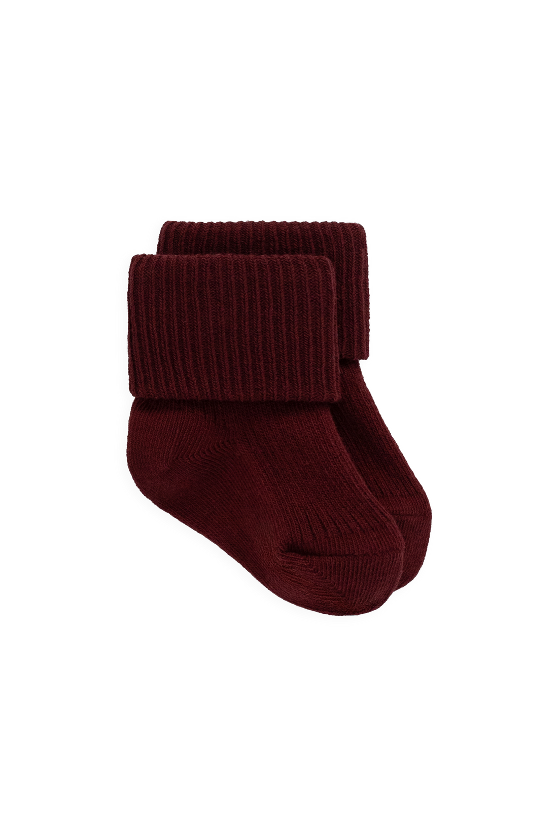 Classic Rib Sock - Burgundy Childrens Socks from Jamie Kay Australia