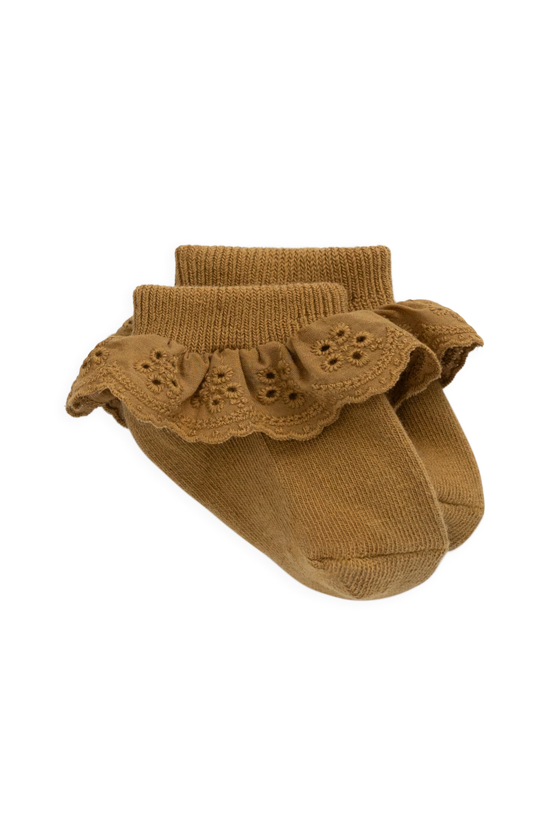 Frill Ankle Sock - Antique Bronze Childrens Socks from Jamie Kay Australia
