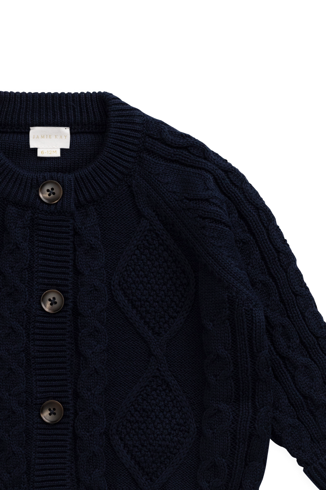 Logan Knitted Cardigan - Navy Childrens Cardigan from Jamie Kay Australia