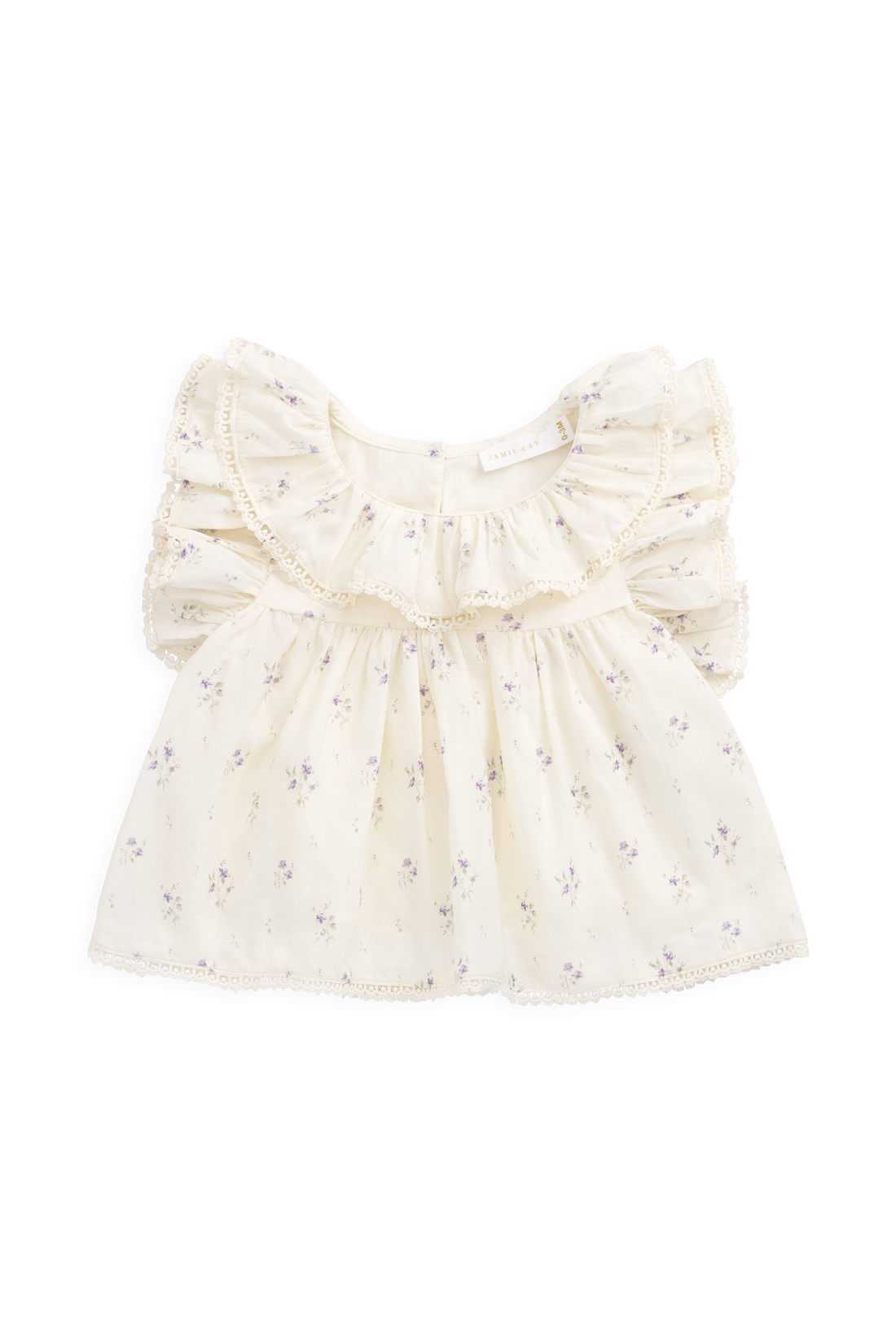 Organic Cotton Banks Blouse - Jade Floral Childrens Top from Jamie Kay Australia