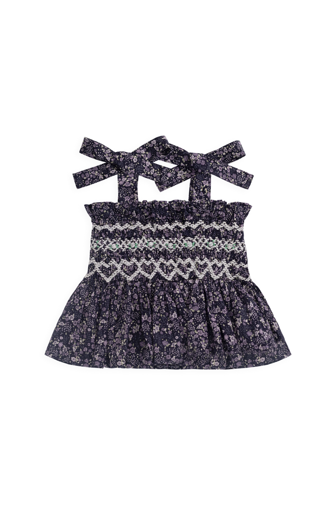Organic Cotton Carine Top - Violet Floral Childrens Top from Jamie Kay Australia