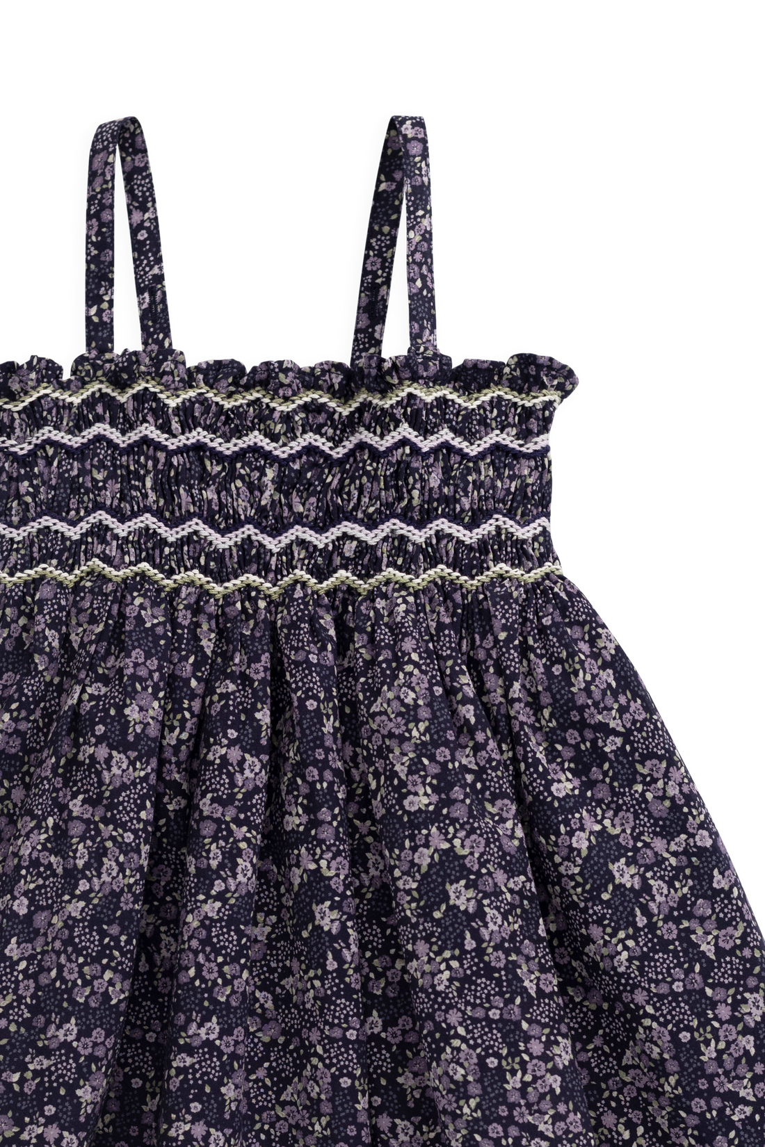 Organic Cotton Mariette Dress - Violet Floral Childrens Dress from Jamie Kay Australia
