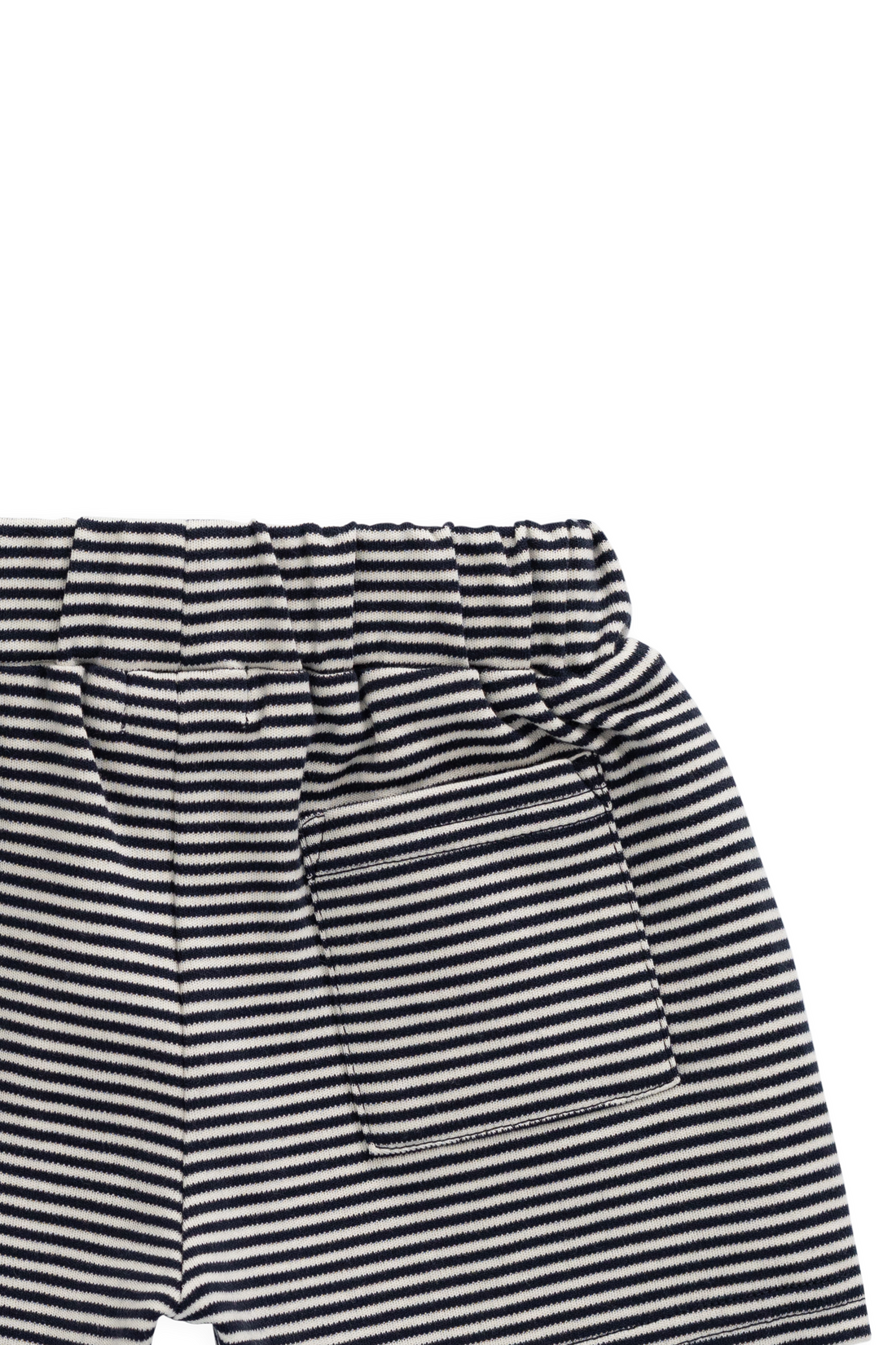 Pima Cotton Edward Short - Petite Stripe Cloud/Maritime Childrens Shorts from Jamie Kay Australia