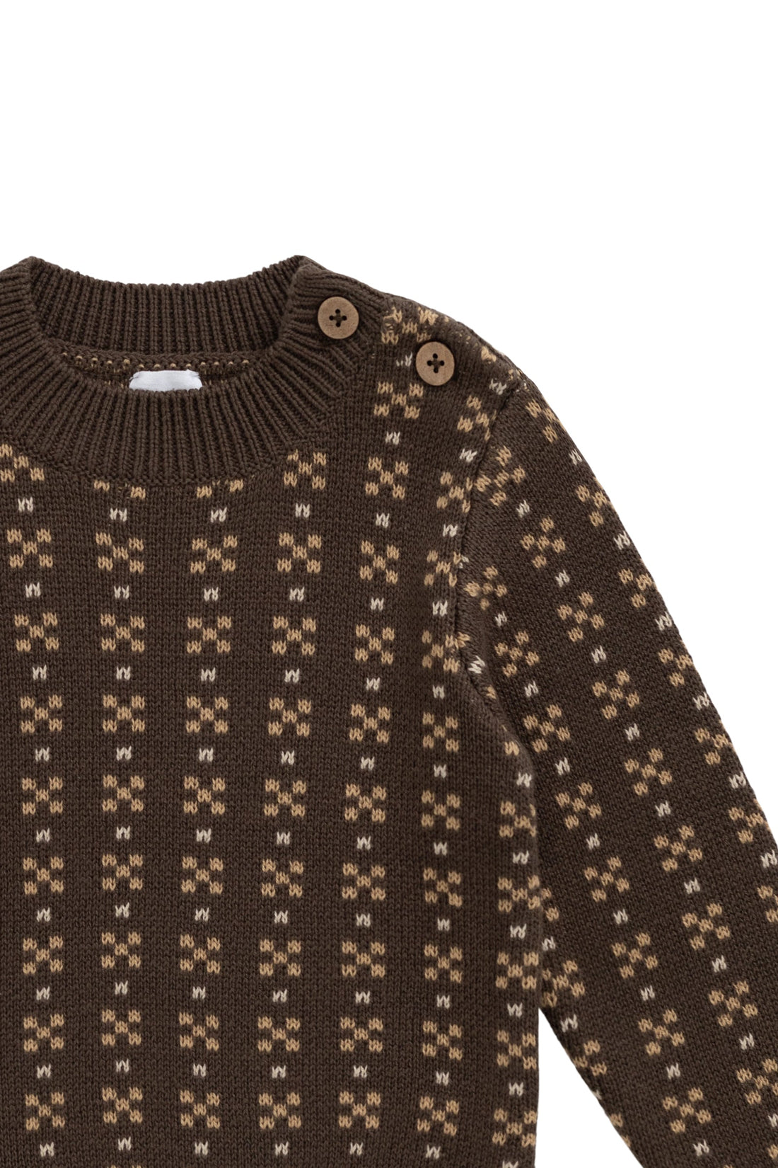 Bertie Knit Jumper - Fairisle Desert Palm Childrens Jumper from Jamie Kay Australia
