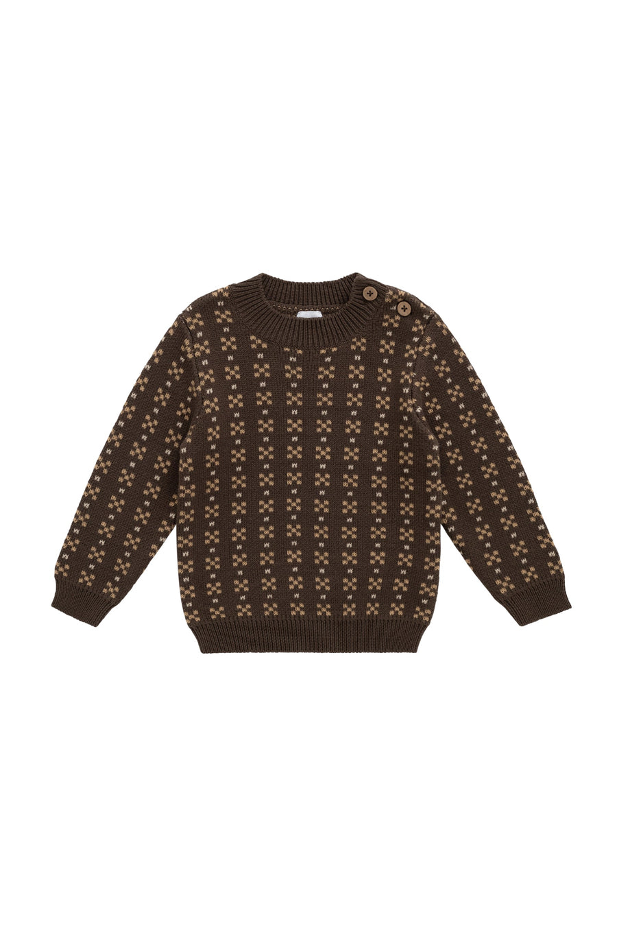 Bertie Knit Jumper - Fairisle Desert Palm Childrens Jumper from Jamie Kay Australia