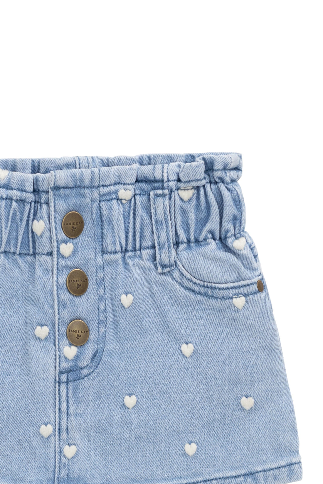Briella Skirt - Petite Heart Denim Childrens Skirt from Jamie Kay Australia