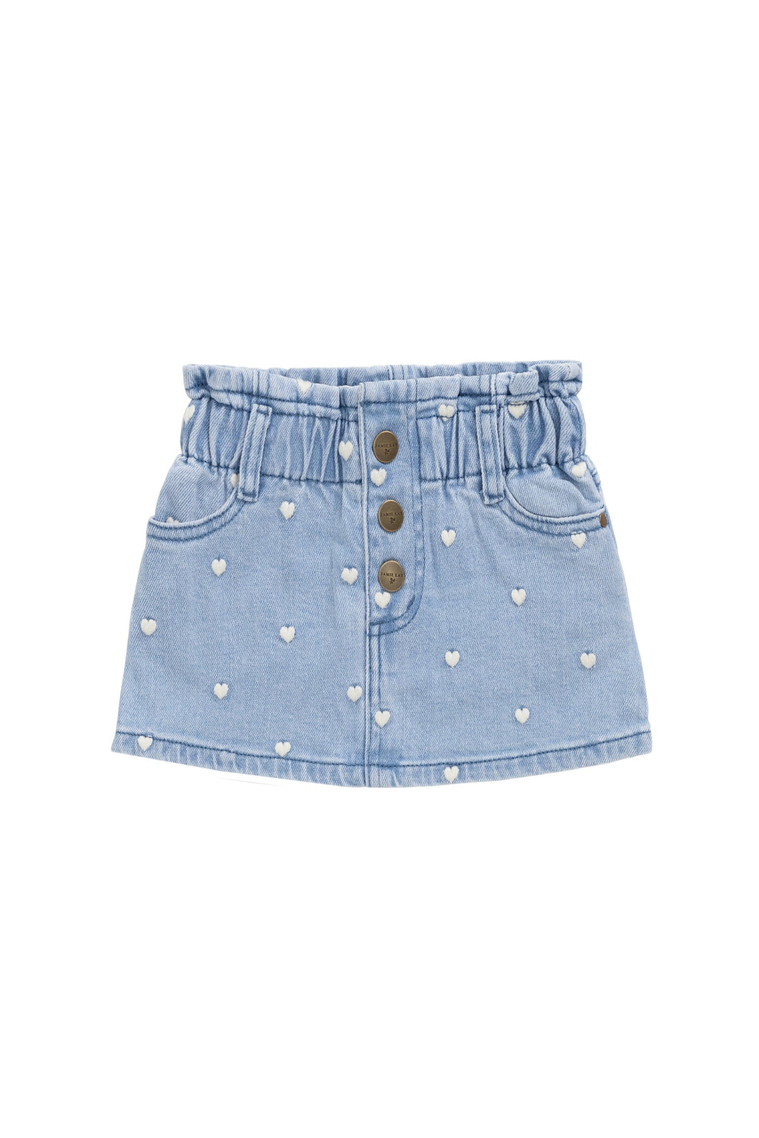 Briella Skirt - Petite Heart Denim Childrens Skirt from Jamie Kay Australia