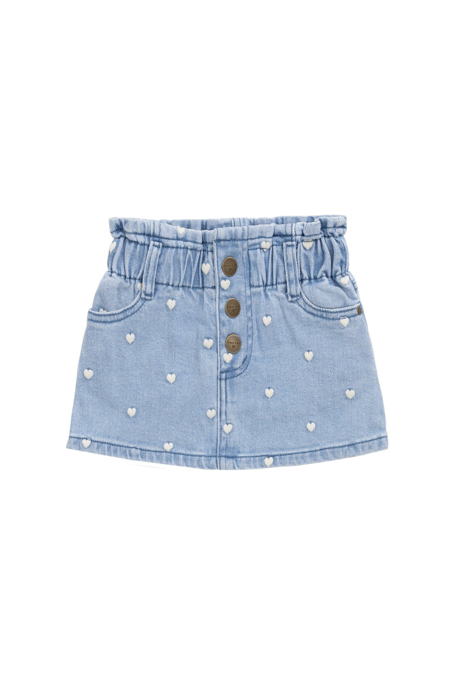 Briella Skirt - Petite Heart Denim Childrens Skirt from Jamie Kay Australia