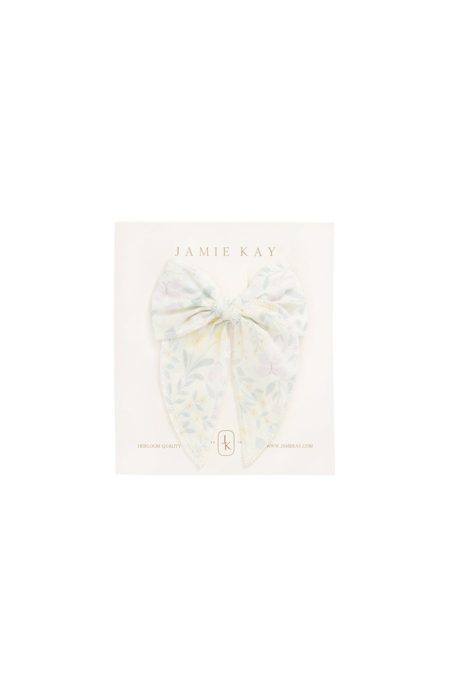 Organic Cotton Bow - Daphne Egret Childrens Bow from Jamie Kay Australia