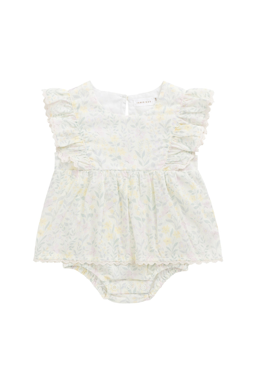 Organic Cotton Delaney Playsuit - Daphne Egret Childrens Playsuit from Jamie Kay Australia