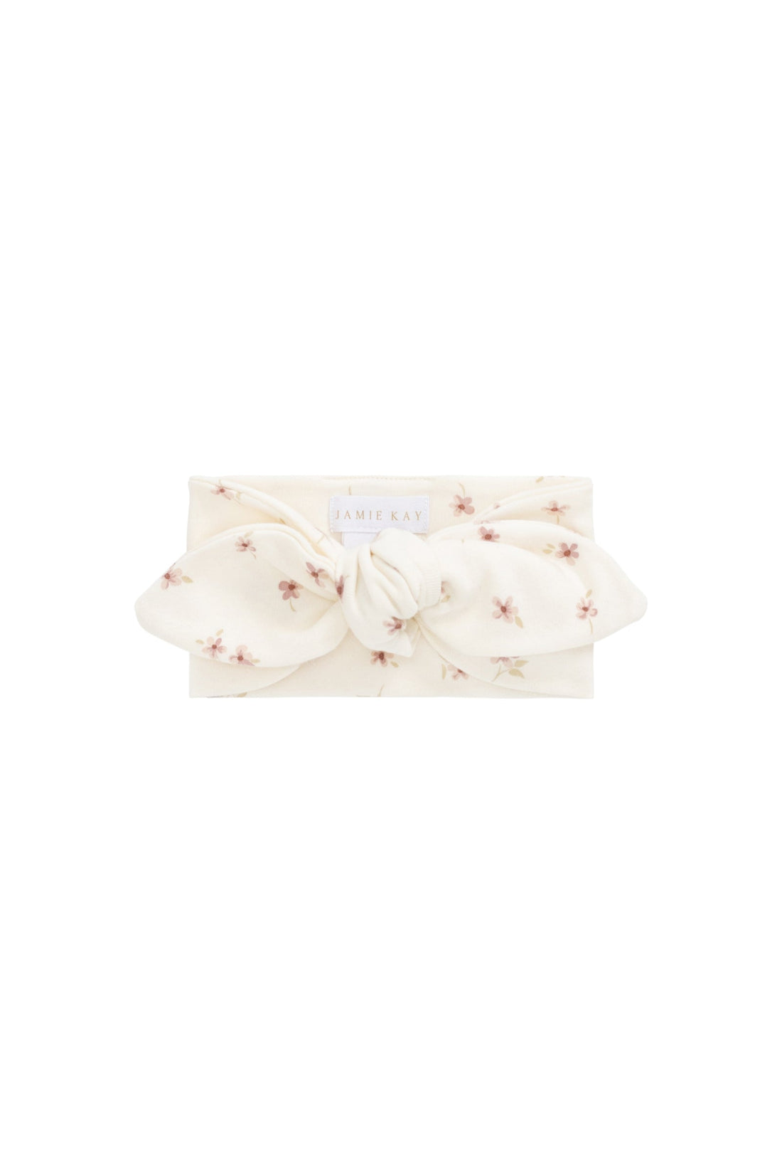 Organic Cotton Headband - Simple Flowers Egret Childrens Headband from Jamie Kay Australia