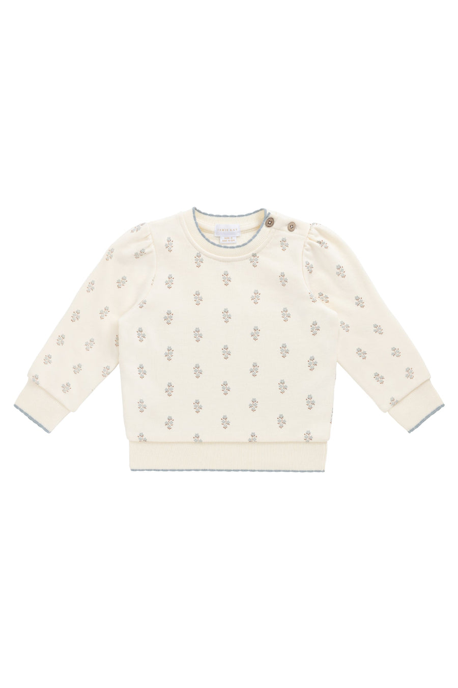 Organic Cotton Monroe Sweatshirt - Rachelle Blue Fox Childrens Top from Jamie Kay Australia
