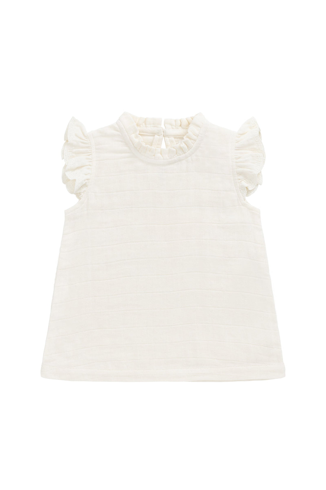 Organic Cotton Muslin EdithTop - Parchment Childrens Top from Jamie Kay Australia