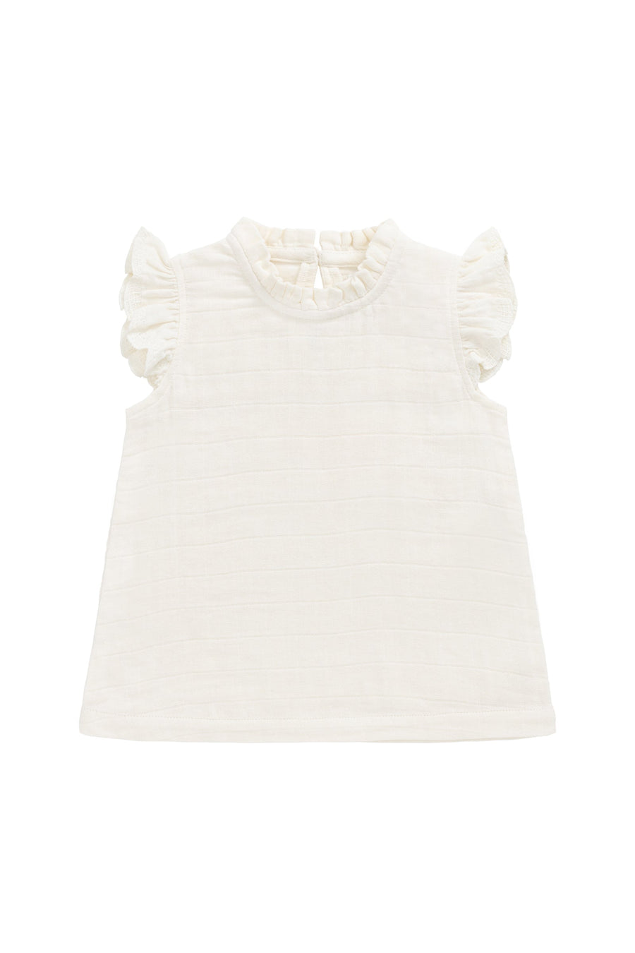 Organic Cotton Muslin EdithTop - Parchment Childrens Top from Jamie Kay Australia