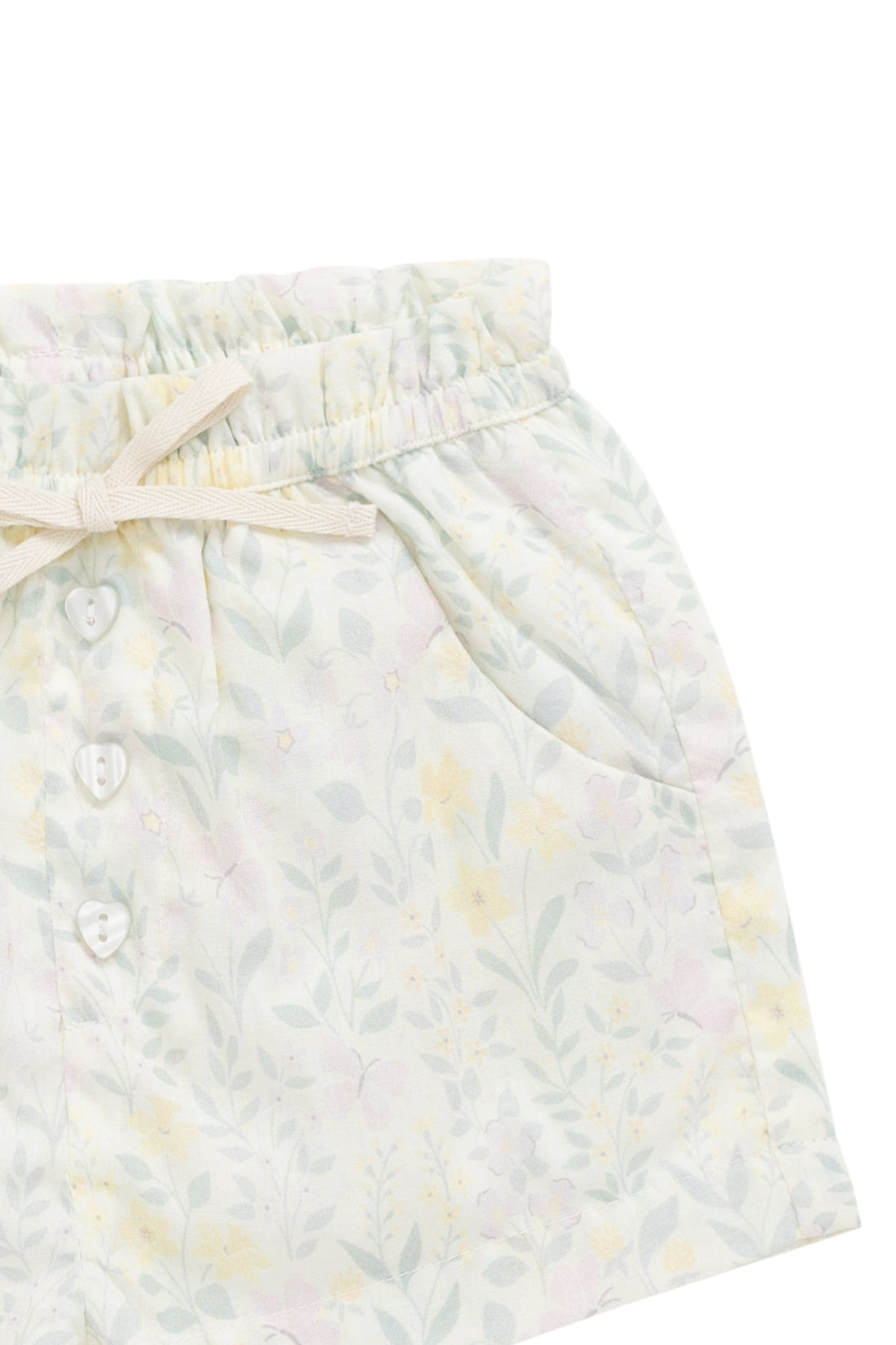 Organic Cotton Neve Short - Daphne Egret Childrens Short from Jamie Kay Australia