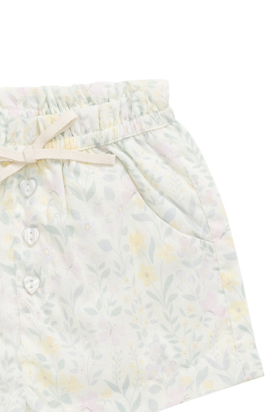 Organic Cotton Neve Short - Daphne Egret Childrens Short from Jamie Kay Australia