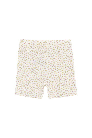 Organic Cotton Everyday Bike Short - Pippa Pink Childrens Short from Jamie Kay Australia