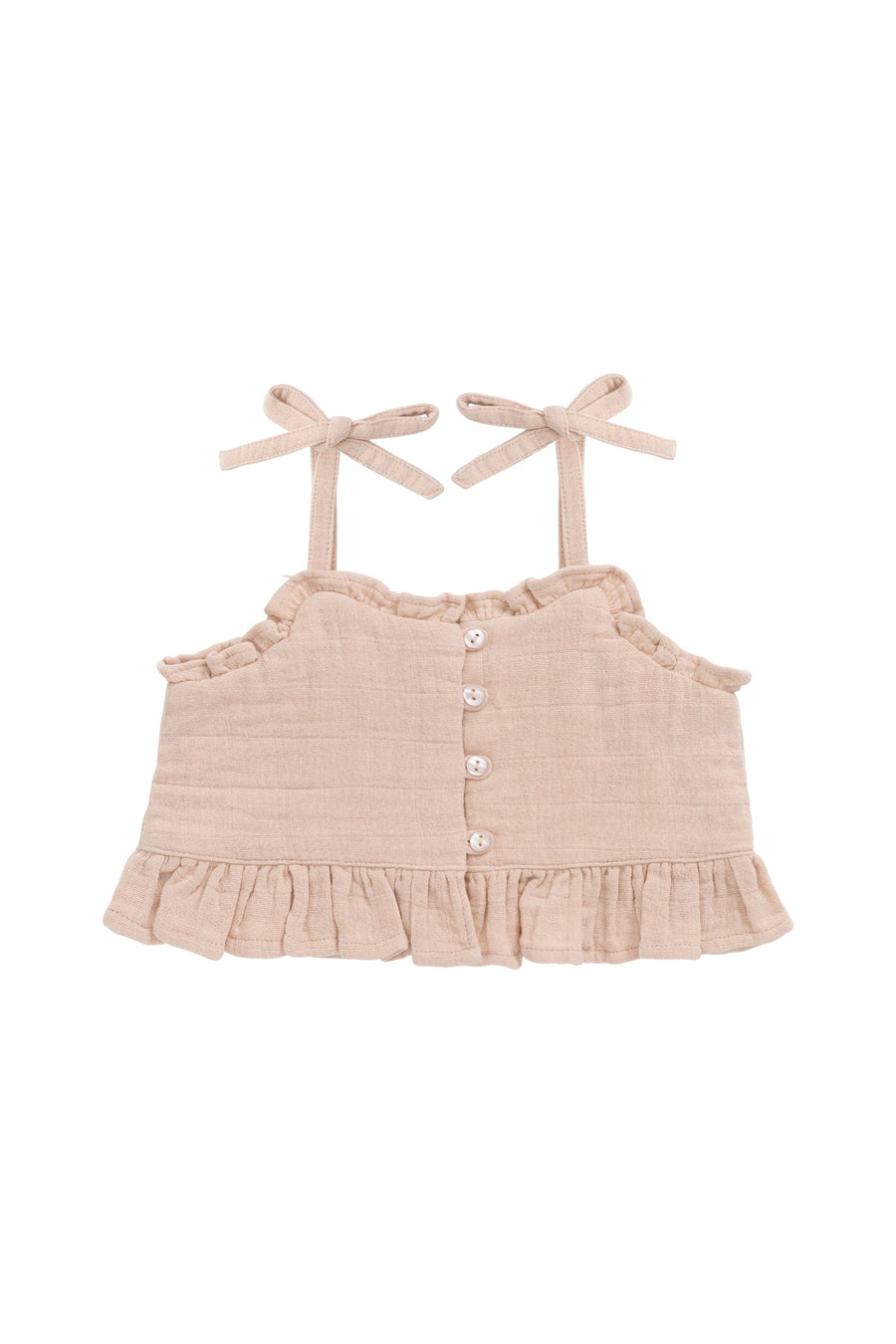 Organic Cotton Muslin Mirabel Top - Chalky Pink Childrens Top from Jamie Kay Australia