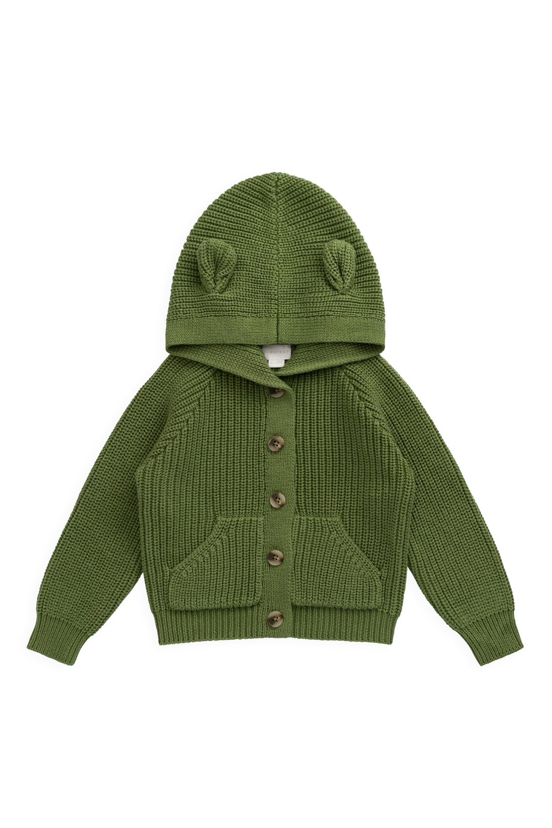 Bear Cardigan - Matcha Childrens Cardigan from Jamie Kay Australia