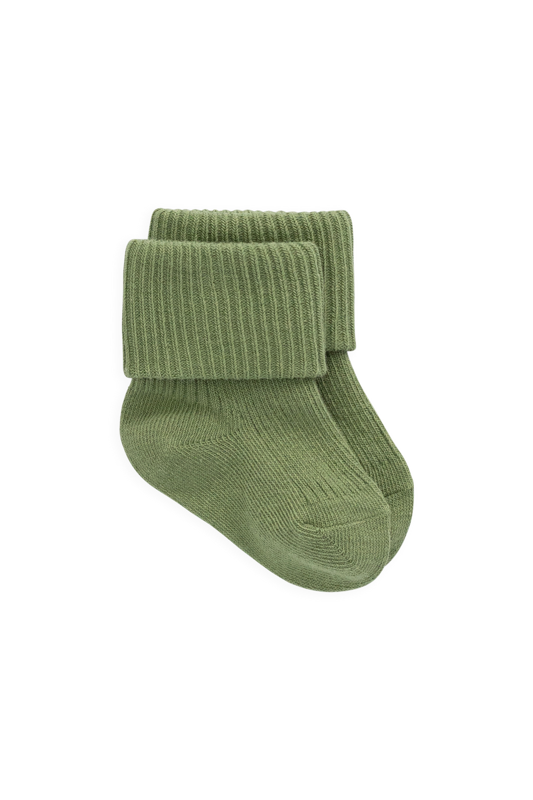Classic Rib Sock - Matcha Childrens Socks from Jamie Kay Australia