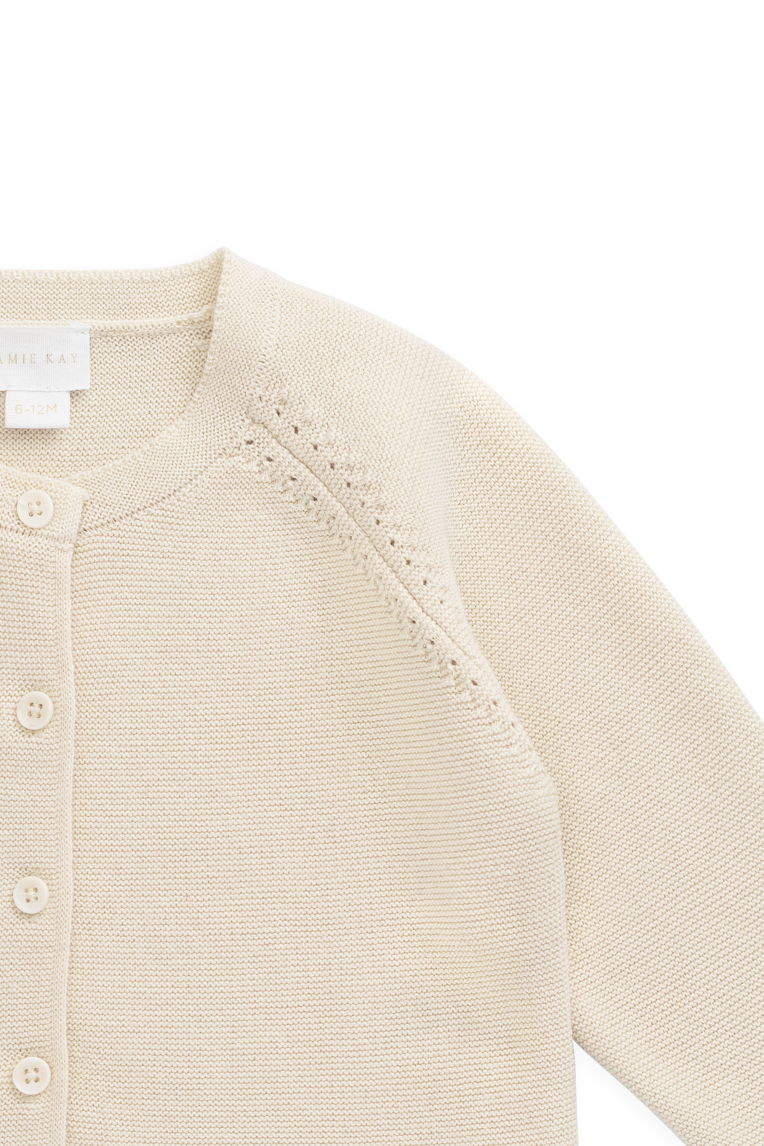 Delaney Knitted Cardigan - Vanilla Childrens Cardigan from Jamie Kay Australia