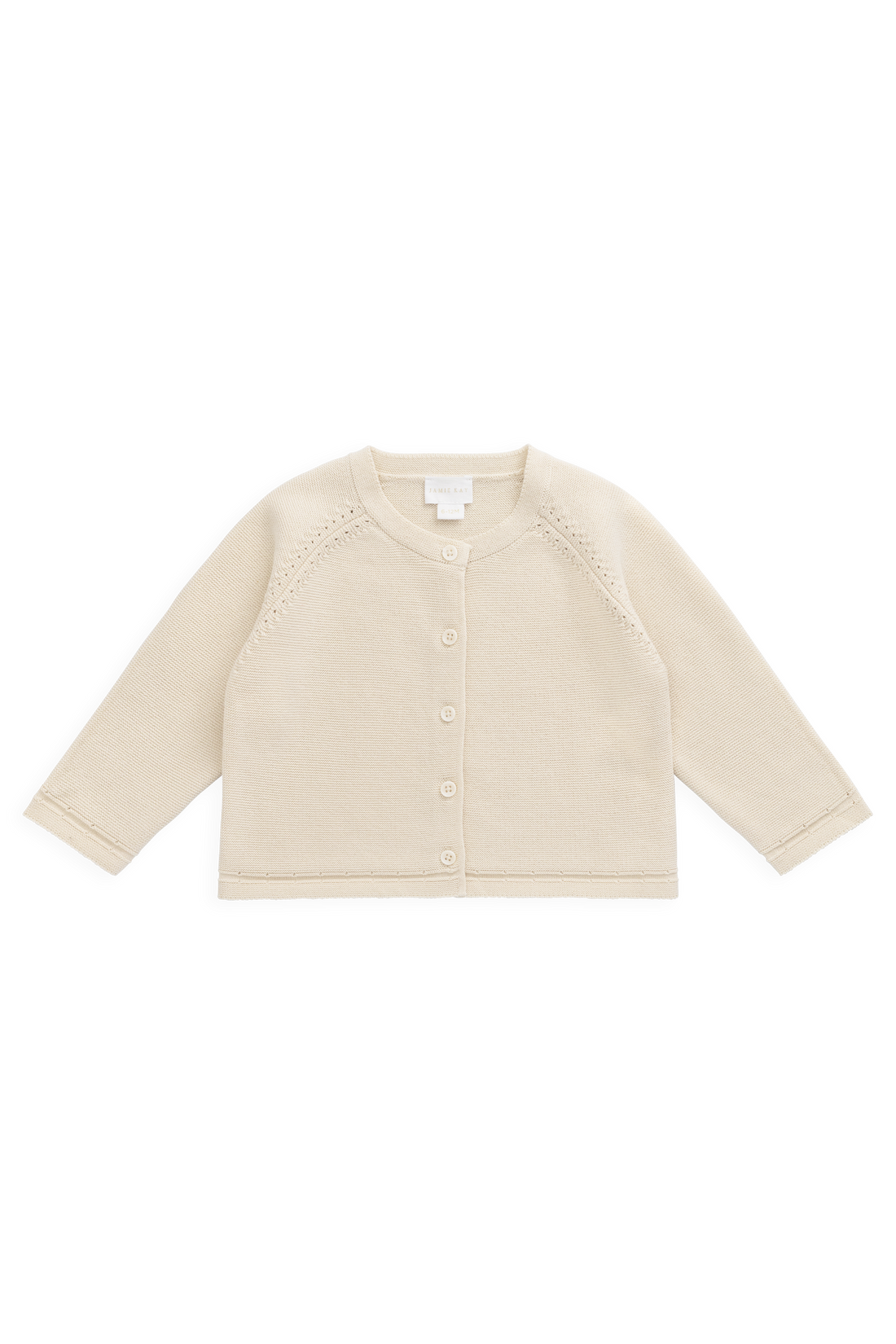 Delaney Knitted Cardigan - Vanilla Childrens Cardigan from Jamie Kay Australia