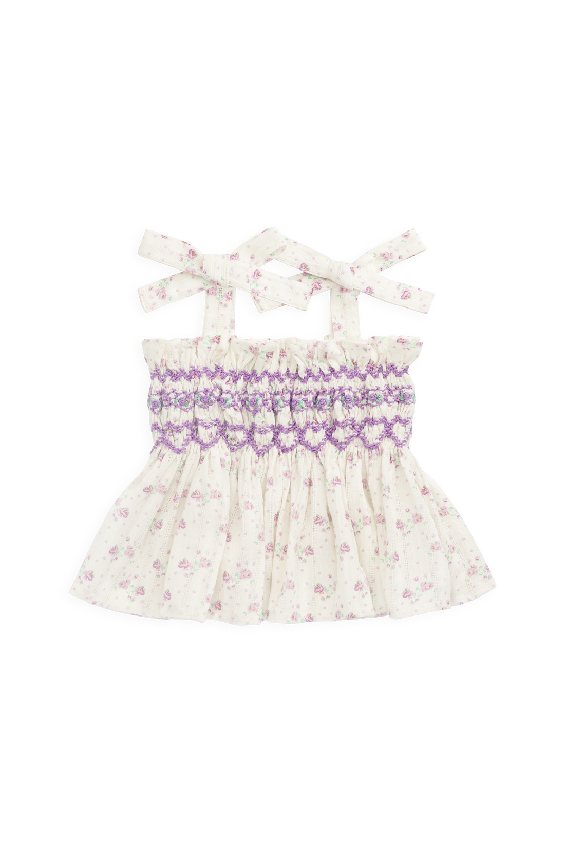 Organic Cotton Carine Top - Molly Lilac Childrens Top from Jamie Kay Australia