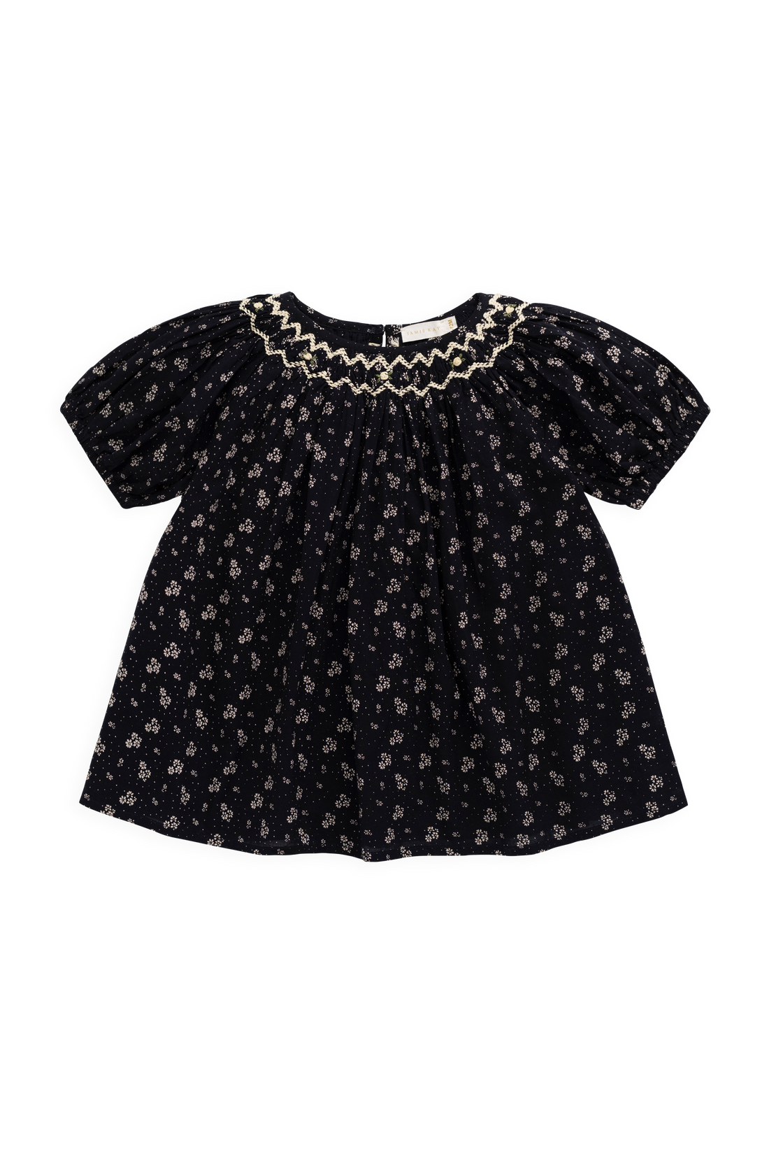 Organic Cotton Dominique Dress - Maisie Navy Childrens Dress from Jamie Kay Australia