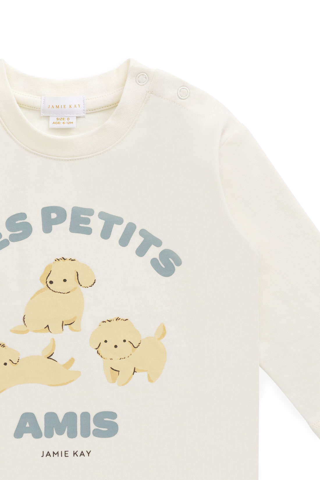 Organic Cotton Marshall Long Sleeve Top - Pristine Childrens Top from Jamie Kay Australia