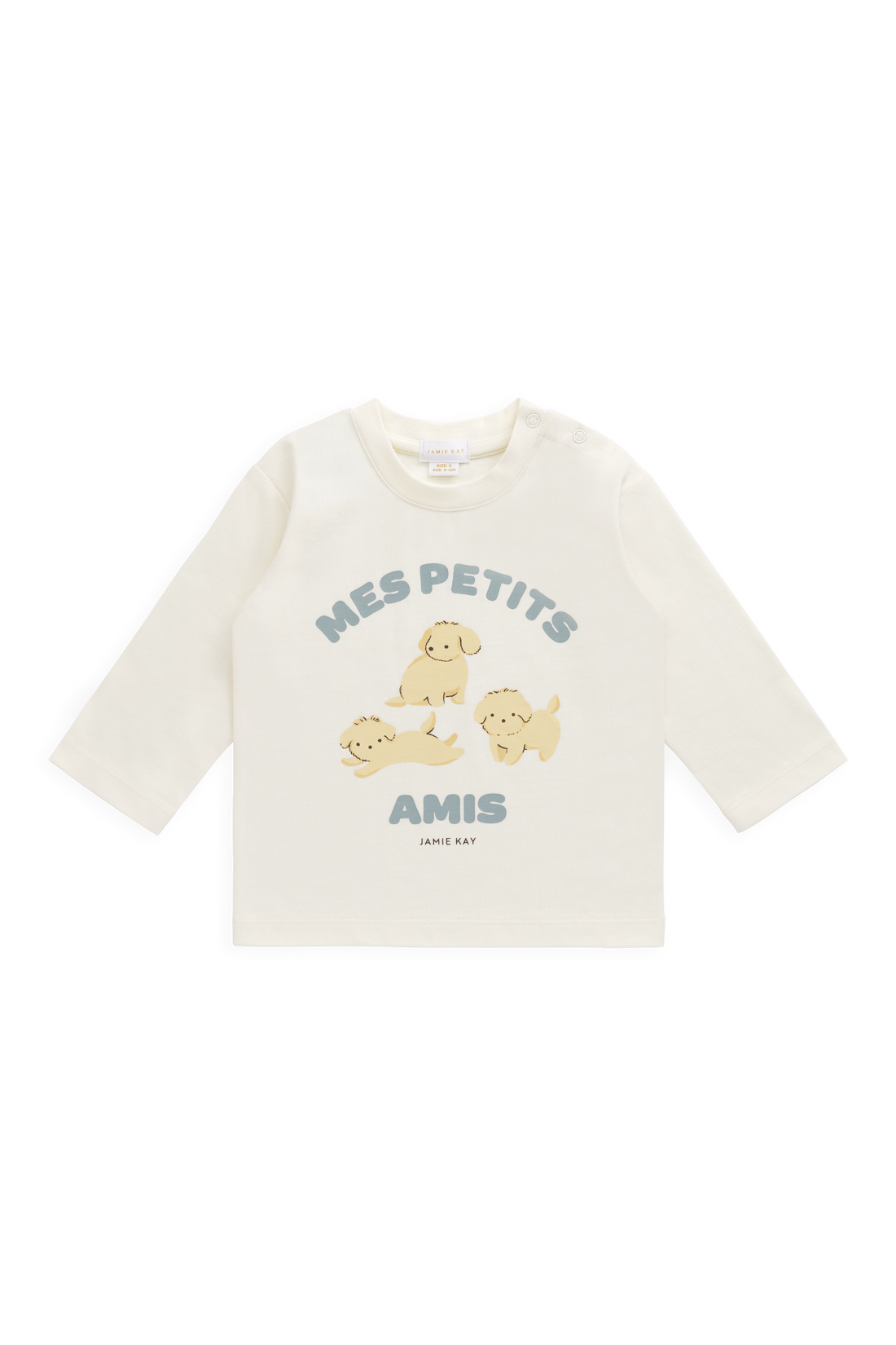 Organic Cotton Marshall Long Sleeve Top - Pristine Childrens Top from Jamie Kay Australia