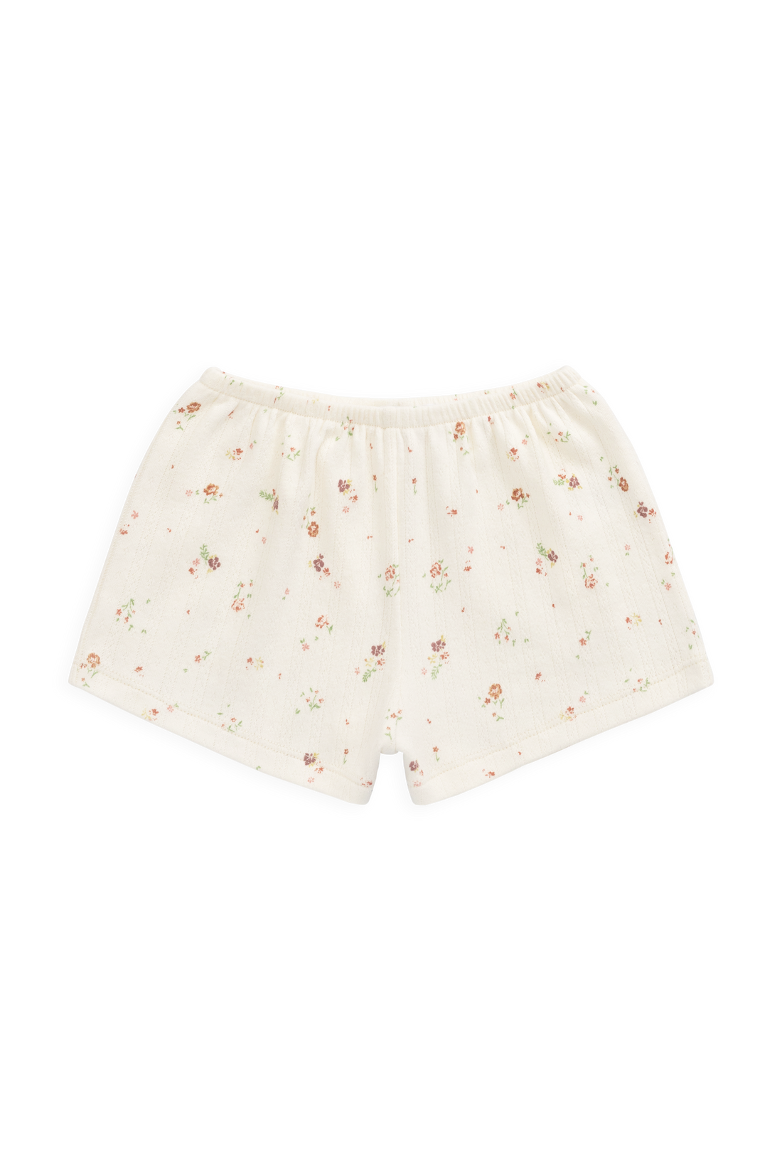 Organic Cotton Pointelle Anais Short - Eloise Egret Childrens Shorts from Jamie Kay Australia
