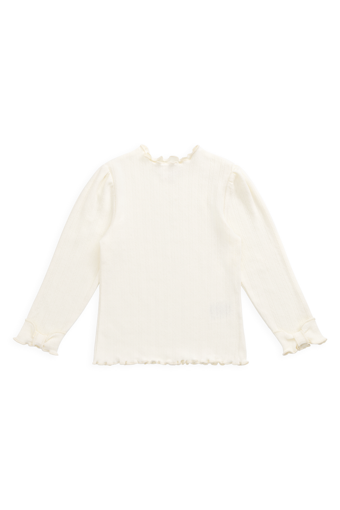 Organic Cotton Pointelle Eliane Top - Parchment Childrens Top from Jamie Kay Australia
