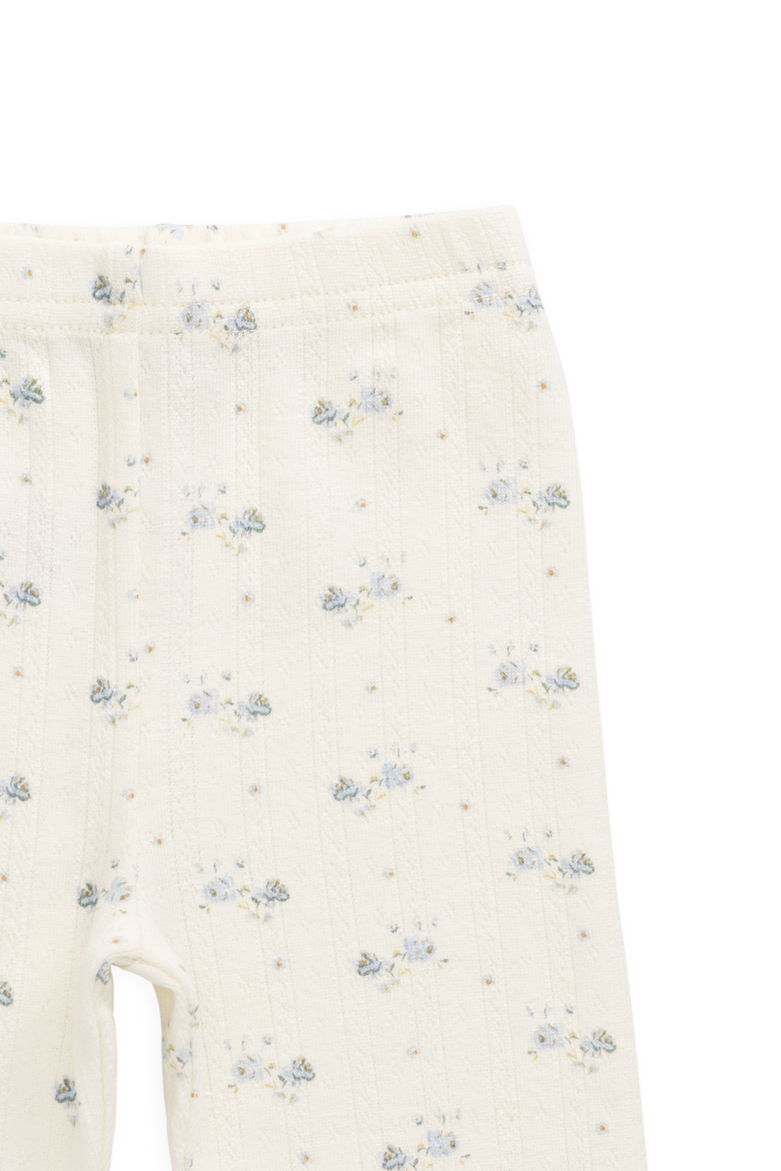 Organic Cotton Pointelle Everyday Legging - Molly Blue Childrens Legging from Jamie Kay Australia