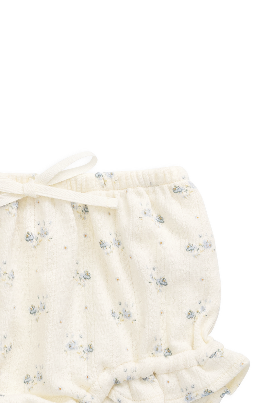Organic Cotton Pointelle Frill Bloomer - Molly Blue Childrens Bloomer from Jamie Kay Australia