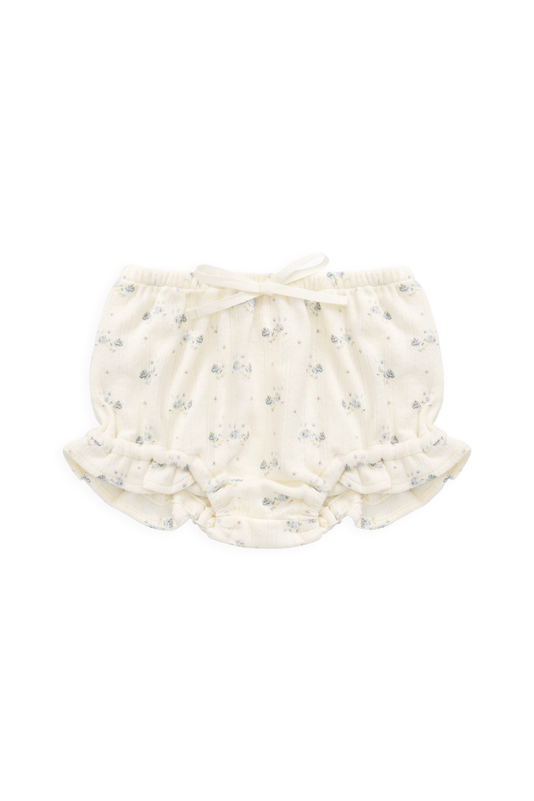 Organic Cotton Pointelle Frill Bloomer - Molly Blue Childrens Bloomer from Jamie Kay Australia