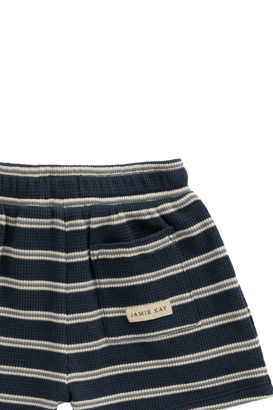 Organic Cotton Waffle Leith Short - Dreamer Stripe Captain Childrens Short from Jamie Kay Australia