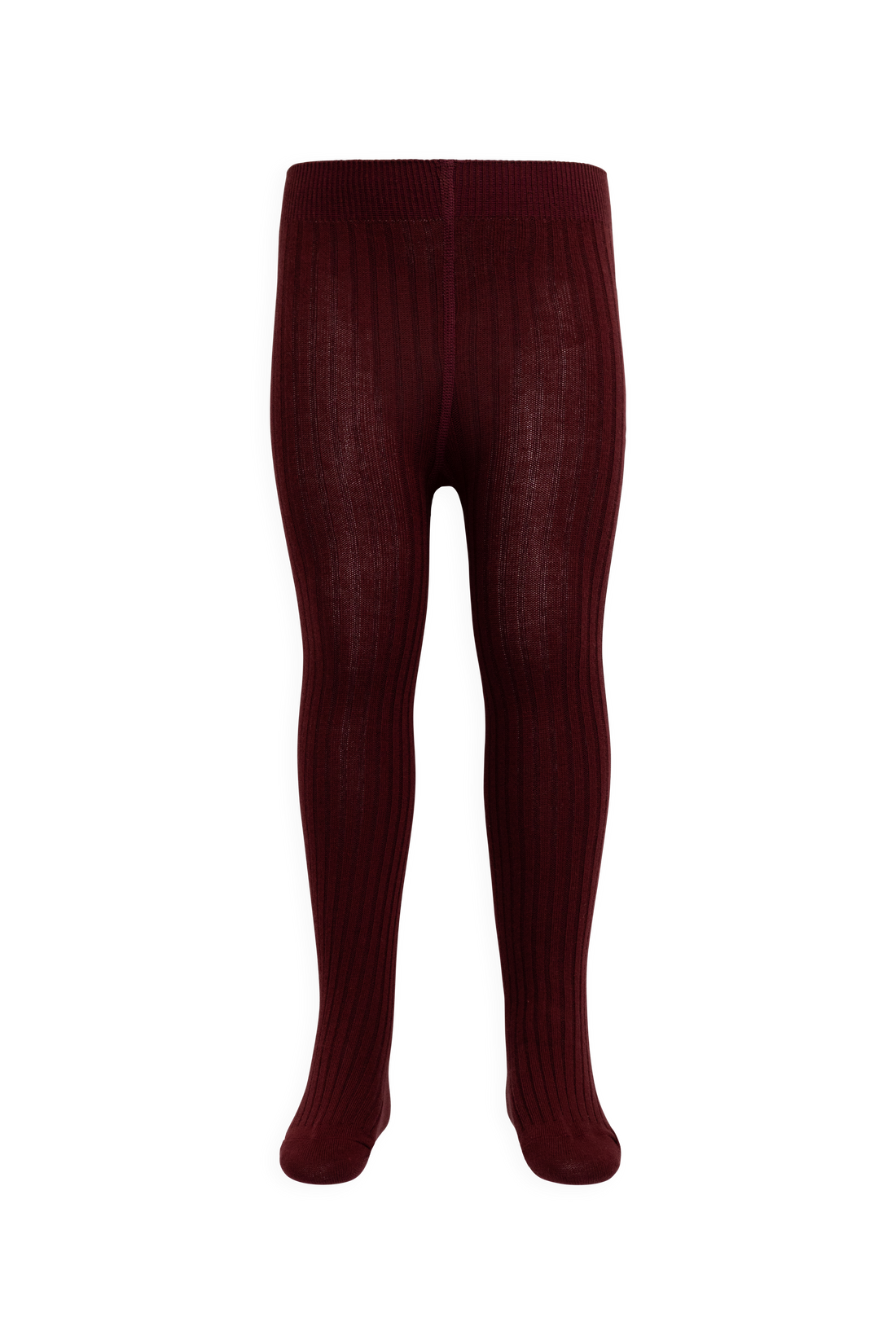 Ribbed Tight - Burgundy Childrens Tights from Jamie Kay Australia