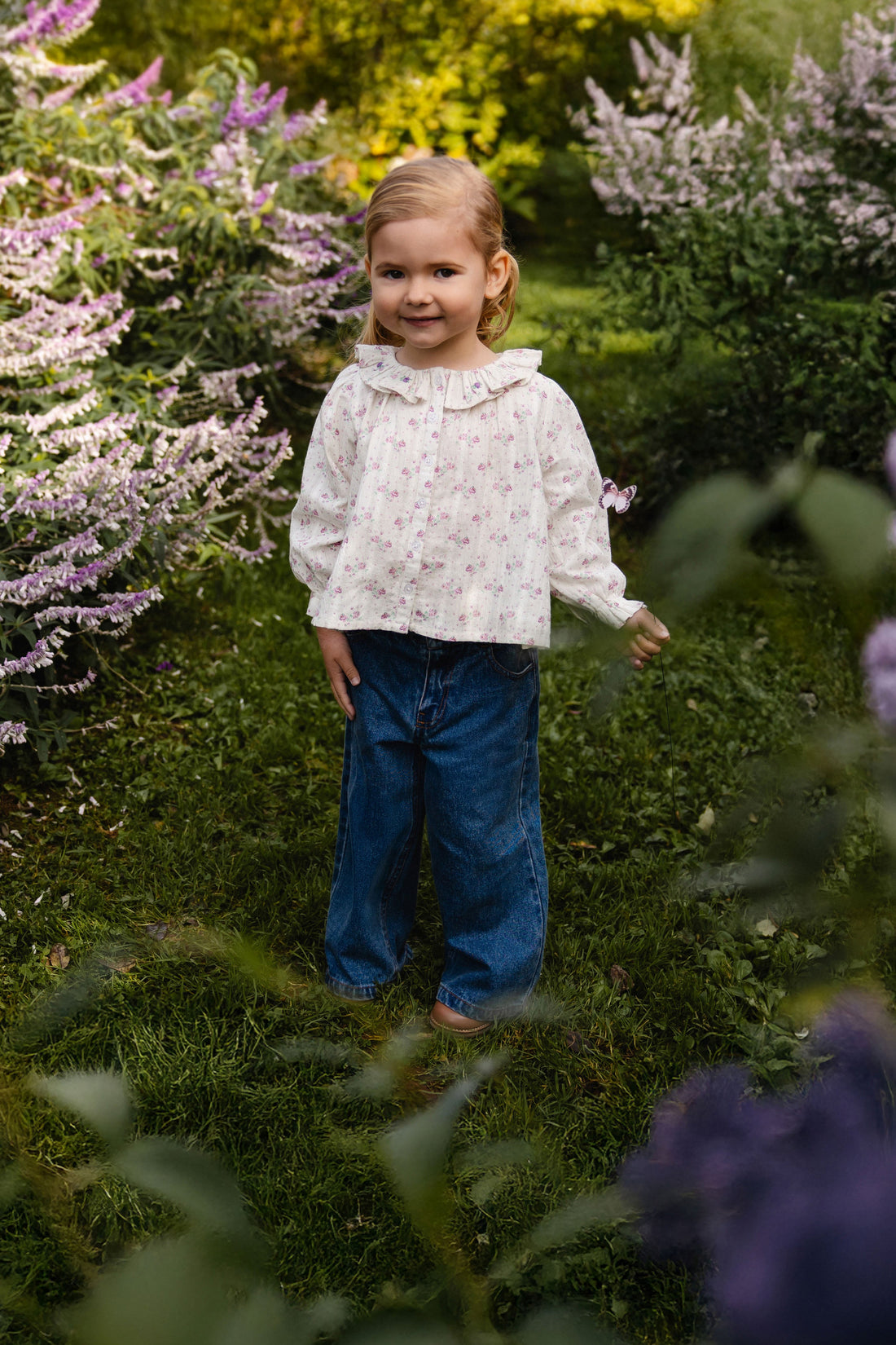 Organic Cotton Beatrice Top - Molly Lilac Childrens Top from Jamie Kay Australia