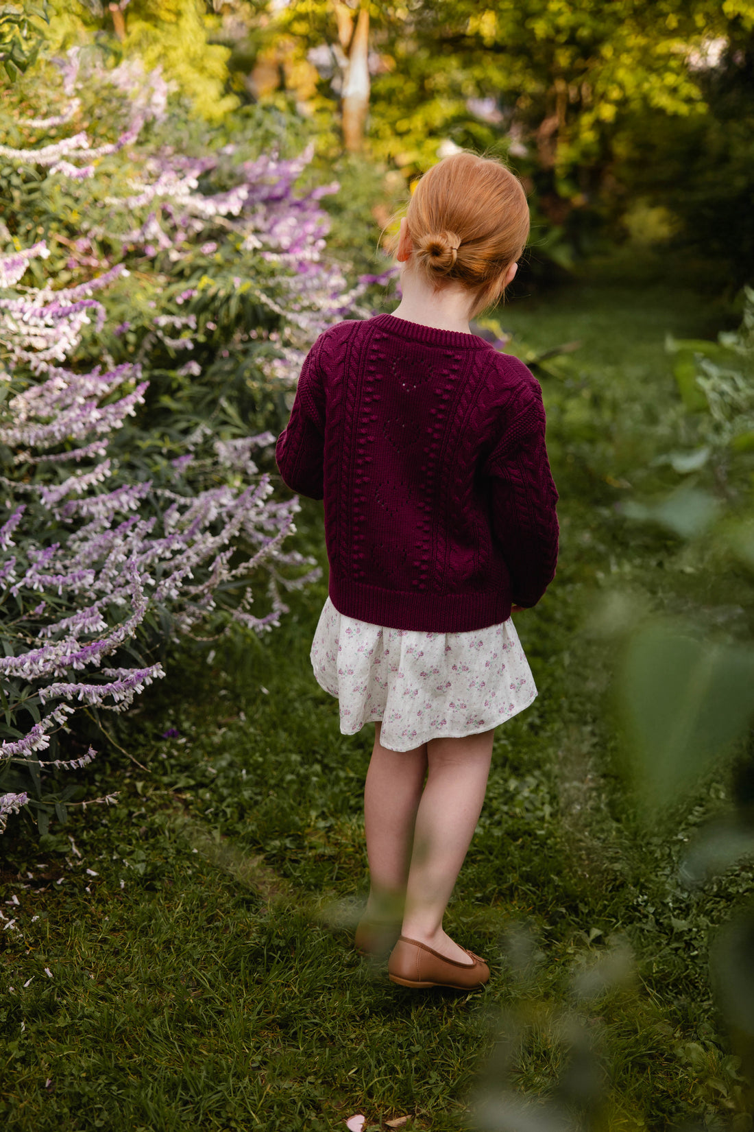 Josephine Knitted Cardigan - Mulberry Wood Childrens Cardigan from Jamie Kay Australia